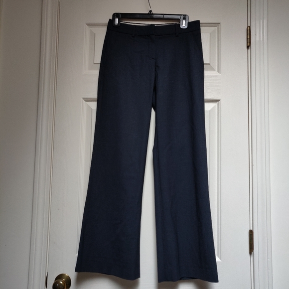 Theory Pants - Theory Emery Tailored Flare Leg Wool Blend Dress Pants Navy Blue Size 0
